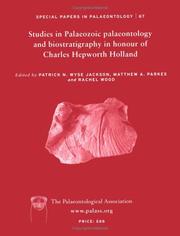Cover of: Special Papers in Palaeontology No 67: Studies in the Palaeozoic Palaentology and Biostratigraphy in Honour of Charles Hepworth Holland (Special Papers in Palaeontology,)