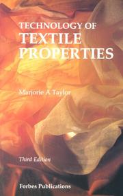 Cover of: Technology of Textile Properties | M. A. Taylor