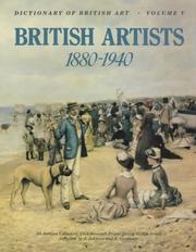 Cover of: Dictionary of British Art Vol 5, 1880-1940 (Dictionary of British Art) by J. Johnson