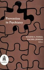 Cover of: Prevention in psychiatry