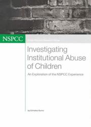 Cover of: Investigating Institutional Abuse of Children (Policy, Practice, Research) by Christine Barter
