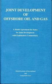 Cover of: Joint Development Of Offshore Oil & Gas