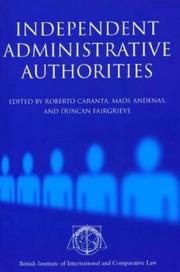 Cover of: Independent Administrative Authorities