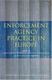 Cover of: Enforcement Agency Practice in Europe by 