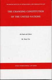 Cover of: Changing Constitution of the United Nations by Hazel Fox