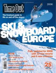 Cover of: Time Out Skiing and Snowboarding in Europe | Dominic Earle