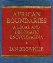 Cover of: African Boundaries by Ian Brownlie