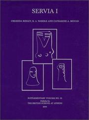 Cover of: Servia I: Anglo-Hellenic Rescue Excavations 1971-73 (Supplementary Volume)