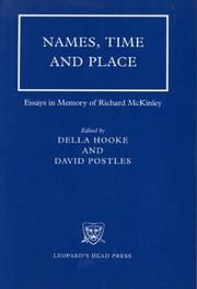 Cover of Names, time, and place