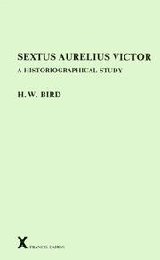 Cover of: Sextus Aurelius Victor by H. W. Bird