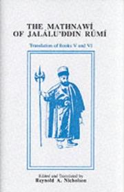 Cover of: Mathnawi of Jalaluddin Rumi (Complete Set Vols 2  4 & 6) by Reynold A. Nicholson