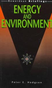 Cover of: Energy and environment