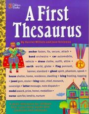 Cover of: A first thesaurus by Harriet Wittels