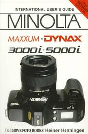 Cover of: MINOLTA DYNAX/MAX 3M/5MI (Hove User's Guide)