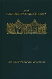 Cover of: The medieval Court of Arches by edited by F. Donald Logan.