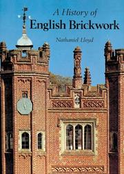 Cover of: A History of English Brickwork