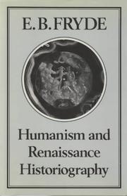 Cover of: Humanism and Renaissance historiography