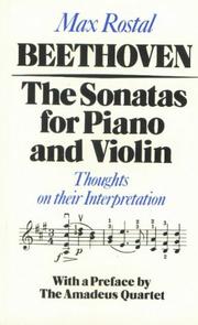 Beethoven, the sonatas for piano and violin by Max Rostal
