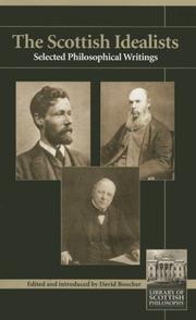 Cover of: The Scottish Idealists: Selected Philosophical Writings (Library of Scottish Philosophy) (Library of Scottish Philosophy)
