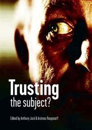 Cover of: Trusting the Subject, Vol. 2