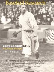 Cover of: The Baseball Research Journal, Volume 25 by Society for American Baseball Research