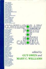 Cover of: Contemporary poetry of North Carolina
