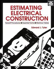 Cover of: Estimating electrical construction