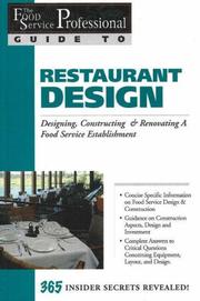 Cover of: Restaurant design: designing, constructing & renovating a food service establishment