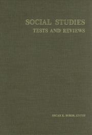 Cover of: Social studies tests and reviews: a monograph consisting of the social studies sections of the seven Mental measurements yearbooks (1938-72) and Tests in print II (1974)