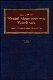 Cover of: The Ninth Mental Measurements Yearbook (Buros Mental Measurements Yearbooks)
