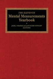 Cover of: The Eleventh Mental Measurements Yearbook (Buros Mental Measurements Yearbooks)