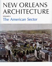 Cover of: New Orleans Architechture Vol II: The American Sector