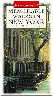 Cover of: Frommer's Memorable Walks in New York (3rd ed) by Reid Bramblett, Rena  Frommer's Walking Tours New York Bulkin