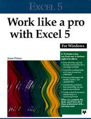 Cover of: Work Like a Pro With Excel 5 for Windows (Work Like a Pro with) by Anne Price