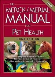 Cover of: The Merck/Merial Manual for Pet Health by Merck Publishing and Merial, Merck Publishing and Merial