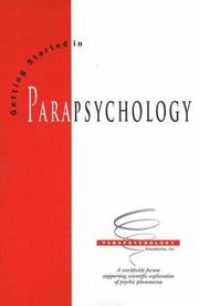 Getting Started in Parapsychology by Carlos S. Alvarado