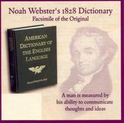 Cover of: Noah Webster's First Edition of an American Dictionary of the English Language by Noah Webster