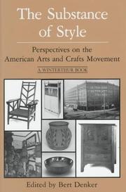 Cover of: The substance of style: perspectives on the American arts and crafts movement