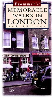 Cover of: Frommer's Memorable Walks in London (3rd ed)