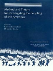 Cover of: Method and Theory for Investigating the Peopling of the Americas