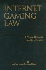 Cover of: Internet Gaming Law by I. Nelson Rose, Martin D., Jr. Owens