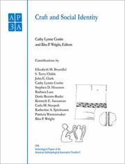 Cover of: Craft and social identity