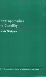 Cover of: New approaches to disability in the workplace