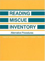 Cover of: Reading miscue inventory: alternative procedures