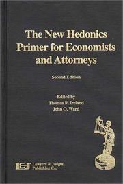 Cover of: The new hedonics primer for economists and attorneys