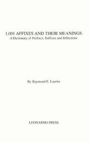 Cover of: 1,001 Affixes and Their Meanings by Raymond E. Laurita