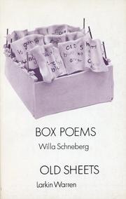Cover of: Box poems