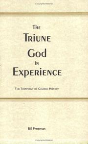 Cover of: The triune god in experience by William T Freeman