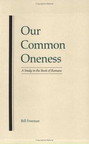 Cover of: Our common oneness