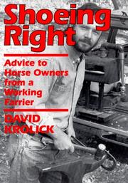 Cover of: Shoeing right by David Krolick, David Krolick